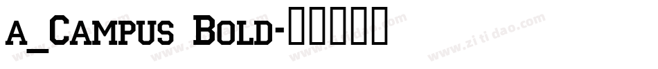 a_Campus Bold字体转换
